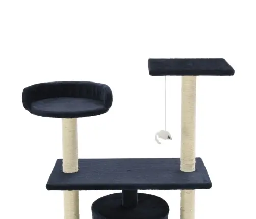 Kaķu Māja Ar Sizala Stabiem Nagu Asināšanai, 95 Cm, Tumši Zila Vidaxl