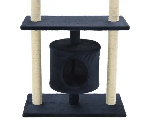 Kaķu Māja Ar Sizala Stabiem Nagu Asināšanai, 95 Cm, Tumši Zila Vidaxl