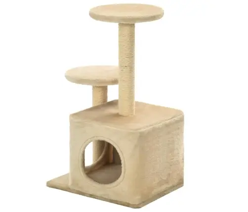 Sisalköitega Kraapimispuuga Kassimaja 60 Cm Beež