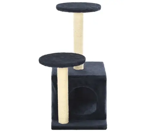 Kaķu Māja Ar Sizala Stabiem Nagu Asināšanai, 60 Cm, Tumši Zila Vidaxl