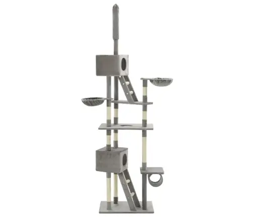 Kaķu Māja, Sizala Stabi Nagu Asināšanai, 230-260 Cm, Pelēka Vidaxl