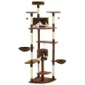 Draskyklė Katėms Su Stovu Iš Sizalio, 203cm Ruda Ir Balta