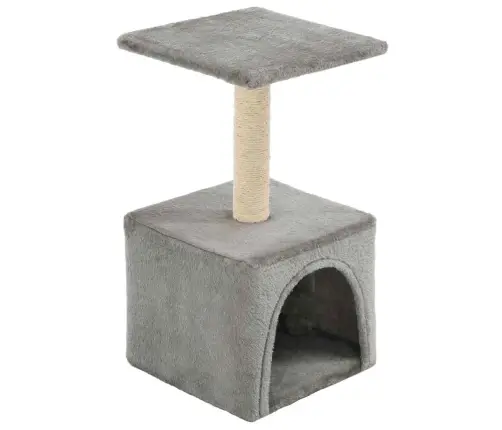 Kaķu Māja Ar Sizala Stabu Nagu Asināšanai, 55 Cm, Pelēka Vidaxl