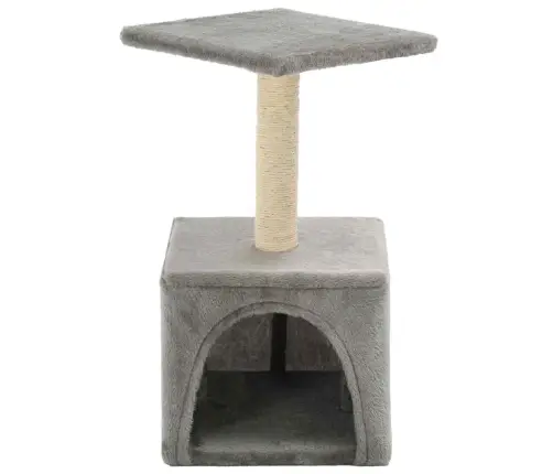Kaķu Māja Ar Sizala Stabu Nagu Asināšanai, 55 Cm, Pelēka Vidaxl
