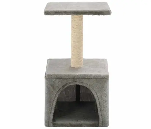 Kaķu Māja Ar Sizala Stabu Nagu Asināšanai, 55 Cm, Pelēka Vidaxl