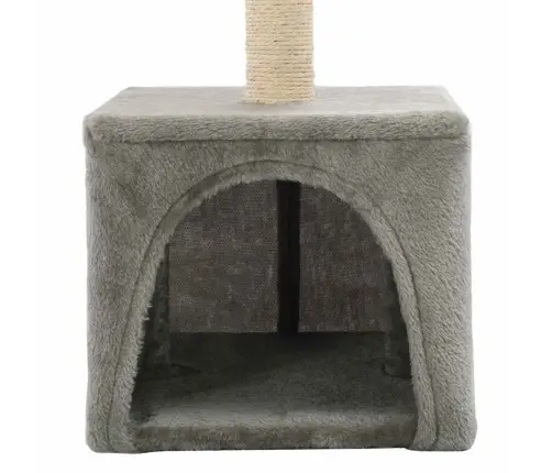 Kaķu Māja Ar Sizala Stabu Nagu Asināšanai, 55 Cm, Pelēka Vidaxl