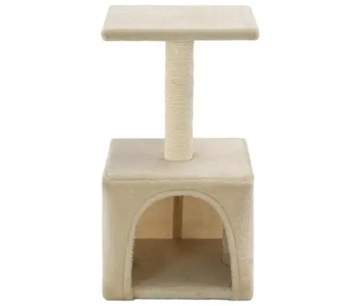 Sisalköitega Kraapimispuuga Kassimaja 55 Cm Beež