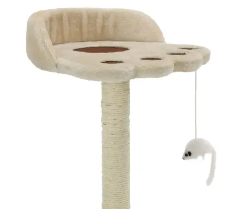 Kaķu Māja, Sizala Stabi Nagu Asināšanai, 40 Cm, Bēša Ar Brūnu Vidaxl