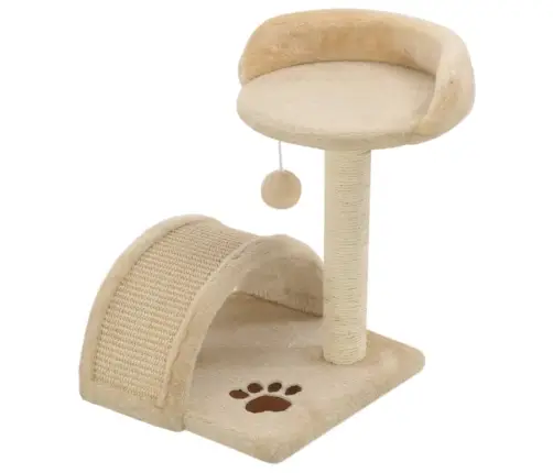 Sisalköitega Kraapimispuuga Kassimaja 40 cm Beež Ja Pruun