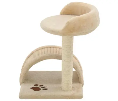 Sisalköitega Kraapimispuuga Kassimaja 40 cm Beež Ja Pruun