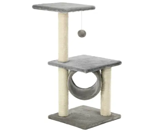 Draskyklė Katėms Su Stovais Iš Sizalio, 65cm Pilkos Spalvos
