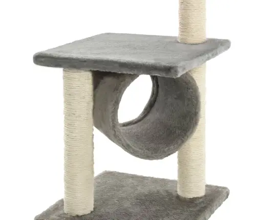 Draskyklė Katėms Su Stovais Iš Sizalio, 65cm Pilkos Spalvos