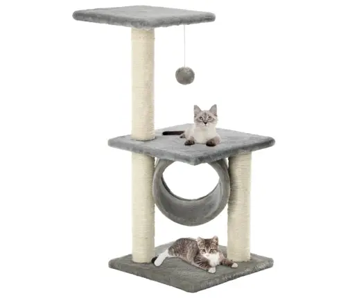 Draskyklė Katėms Su Stovais Iš Sizalio, 65cm Pilkos Spalvos