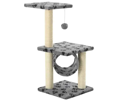 Draskyklė Katėms Su Stovais Iš Sizalio, 65cm Pilkos Sp. Pėdut.