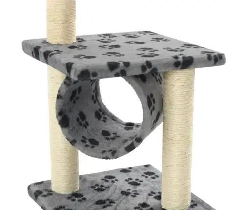 Draskyklė Katėms Su Stovais Iš Sizalio, 65cm Pilkos Sp. Pėdut.