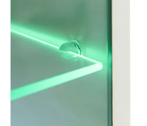 Tv Sienas Sekcija Ar Led Gaismām, 5 Gab., Spīdīgi Balta Vidaxl