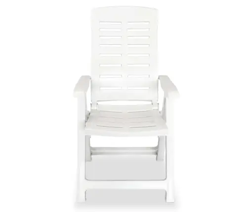 Atgāžami Dārza Krēsli, 4 Gab., Plastmasa, Balti Vidaxl