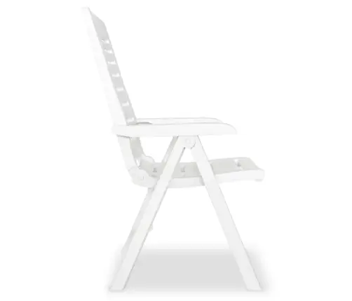 Atgāžami Dārza Krēsli, 4 Gab., Plastmasa, Balti Vidaxl