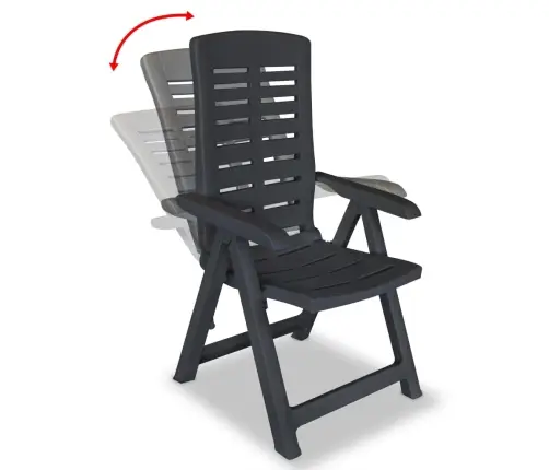 Allalastava Seljatoega Aiatoolid, 6 Tk, Plast, Antratsiithall Allalastava Seljatoega Aiatoolid, 6 Tk, Plast, Antratsiithall