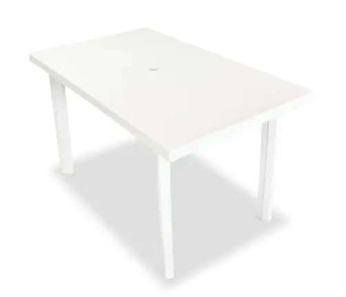 5-Osaline Aiamööblikomplekt, Plast, Valge