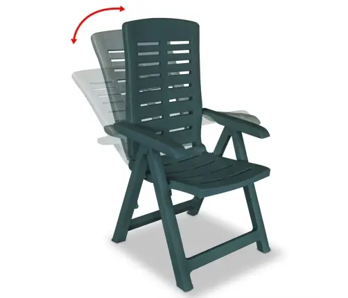 3-Daļīgs Bistro Mēbeļu Komplekts, Plastmasa, Zaļš Vidaxl