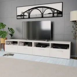 Tv Skapīši, 2 Gab., Inženierijas Koks, 95X35X36 Cm, Balti Vidaxl