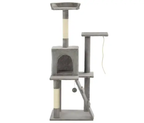 Draskyklė Katėms Su Stovais Iš Sizalio, 120cm Pilka