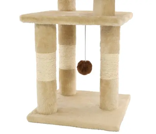 Draskyklė Katėms Su Stovais Iš Sizalio, 65cm Smėlio Sp.