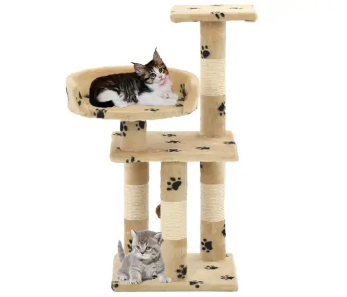 Draskyklė Katėms Su Stovais Iš Sizalio, 65cm Smėlio Sp. Pėd.