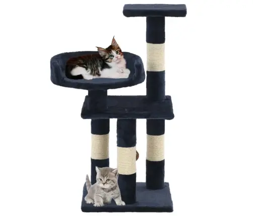 Draskyklė Katėms Su Stovais Iš Sizalio, 65cm Mėlyna