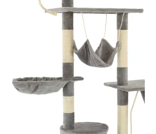 Kaķu Māja, Sizala Stabi Nagu Asināšanai, 230-250 Cm, Pelēka Vidaxl