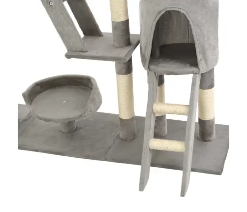 Kaķu Māja, Sizala Stabi Nagu Asināšanai, 230-250 Cm, Pelēka Vidaxl