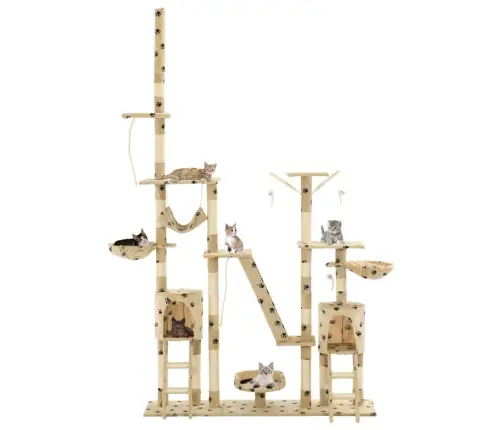 Draskyklė Katėms Su Stovu, 230-250cm Smėlio Spalvos