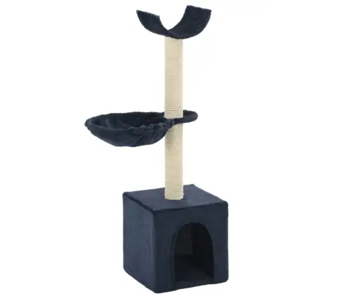 Kaķu Māja Ar Sizala Stabiem Nagu Asināšanai, Zila, 105 Cm Vidaxl