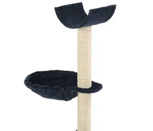 Kaķu Māja Ar Sizala Stabiem Nagu Asināšanai, Zila, 105 Cm Vidaxl