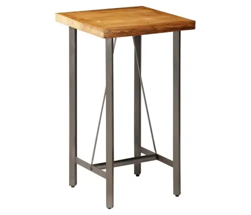 Bāra Galds, 60X60X107 Cm, Pārstrādāts Masīvs Tīkkoks Vidaxl