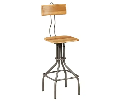 Bāra Krēsli, 2 Gab., Pārstrādāts Masīvs Tīkkoks Vidaxl