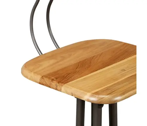 Bāra Krēsli, 2 Gab., Pārstrādāts Masīvs Tīkkoks Vidaxl