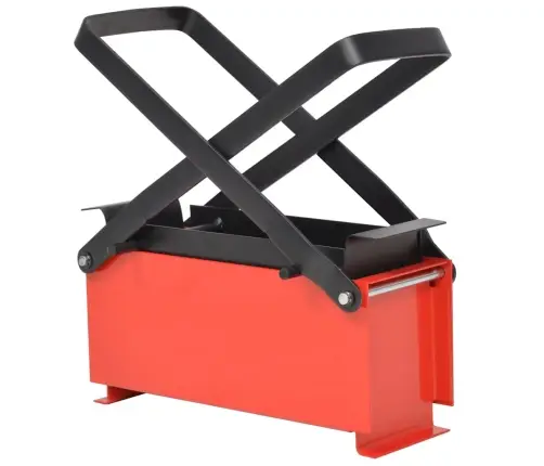 Papīra Brikešu Prese, Tērauds, 34X14X14 Cm, Melna Un Sarkana Vidaxl