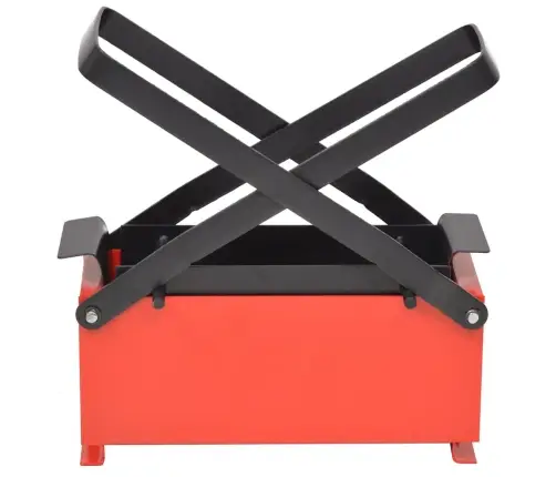 Papīra Brikešu Prese, Tērauds, 34X14X14 Cm, Melna Un Sarkana Vidaxl