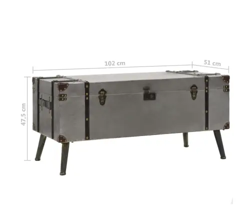 Kafijas Galdiņš, 102X51X47,5 Cm, Mdf, Alumīnijs Vidaxl