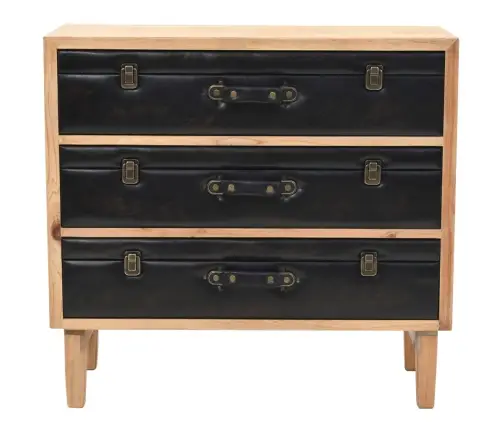 Kumode Ar Atvilktnēm, 80X36X75 Cm, Egles Masīvkoks Vidaxl