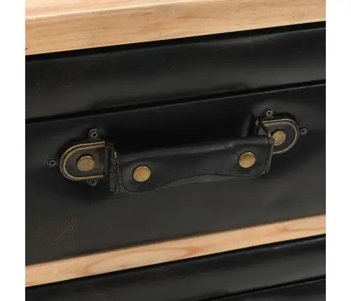 Kumode Ar Atvilktnēm, 80X36X75 Cm, Egles Masīvkoks Vidaxl