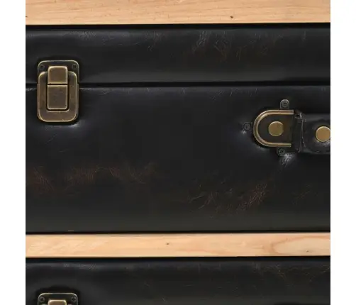 Kumode Ar Atvilktnēm, 80X36X75 Cm, Egles Masīvkoks Vidaxl