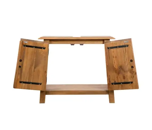 Izlietnes Skapītis, 70X32X63 Cm, Priedes Masīvkoks   Vidaxl