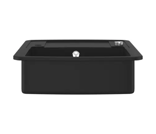 Virtuves Izlietne, Viena Bļoda, Melna, Granīts Vidaxl