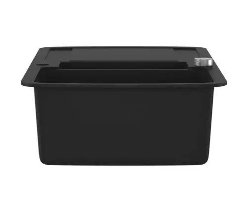 Virtuves Izlietne, Divas Bļodas, Melna, Granīts  Vidaxl