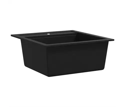 Virtuves Izlietne, Viena Bļoda, Melna, Granīts  Vidaxl