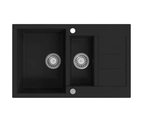 Kahepoolne Köögivalamu, Graniit, Must