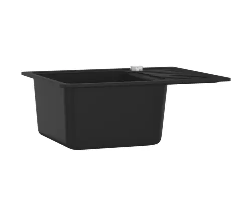 Virtuvinė Plautuvė, Granitas, Vieno Dubens, Juoda